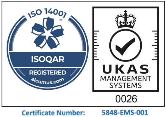 Click here to view our 14001 certificate