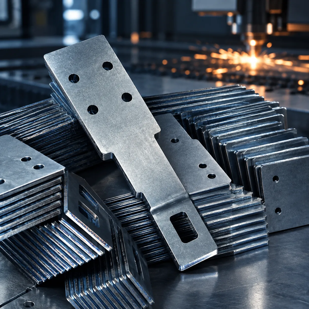 Laser cut steel parts